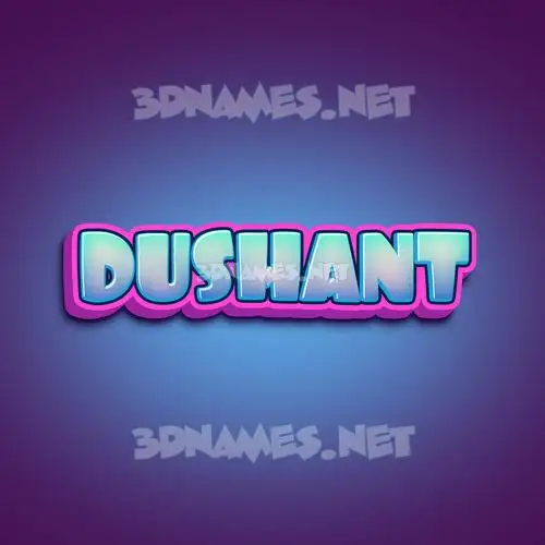 dushant in Phat Purple style - 3D name wallpaper