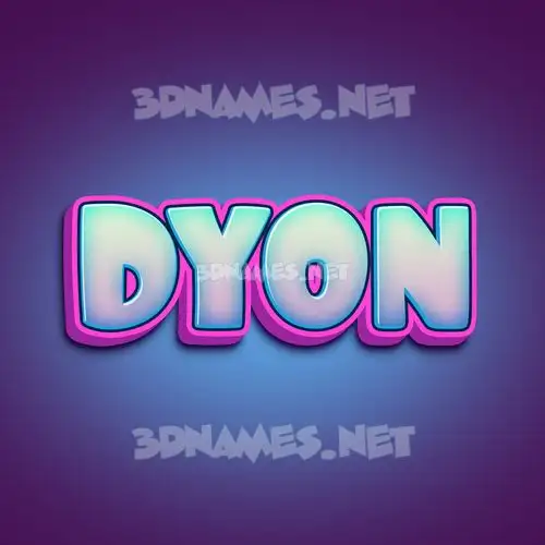 dyon in Phat Purple style - 3D name wallpaper dyon in Phat Purple style - 3D name wallpaper