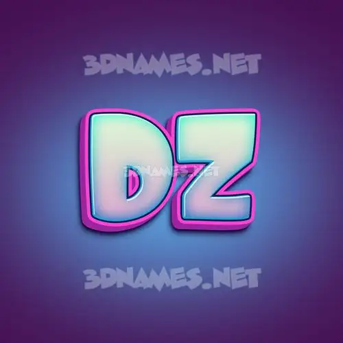 dz in Phat Purple style - 3D name wallpaper dz in Phat Purple style - 3D name wallpaper