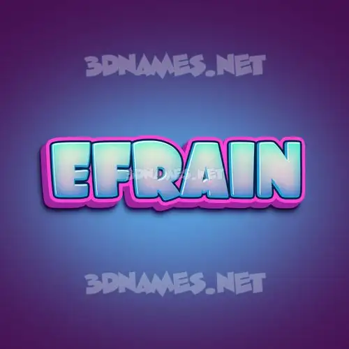 efrain in Phat Purple style - 3D name wallpaper