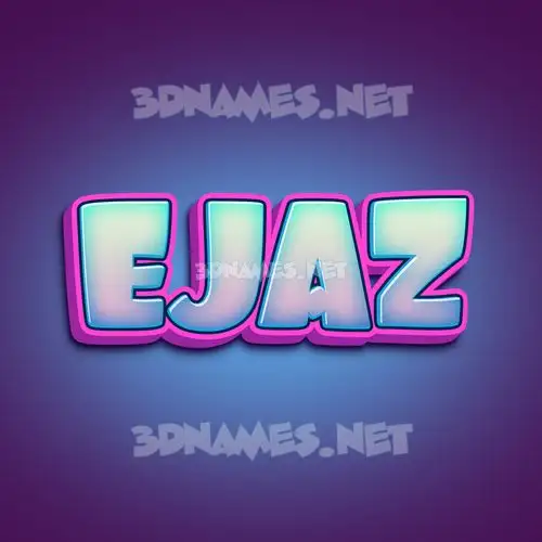 ejaz in Phat Purple style - 3D name wallpaper