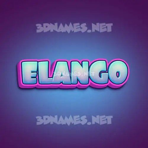 elango in Phat Purple style - 3D name wallpaper
