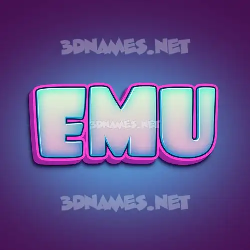 emu in Phat Purple style - 3D name wallpaper emu in Phat Purple style - 3D name wallpaper