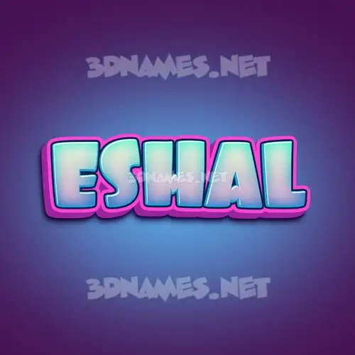 eshal in Phat Purple style - 3D name wallpaper eshal in Phat Purple style - 3D name wallpaper