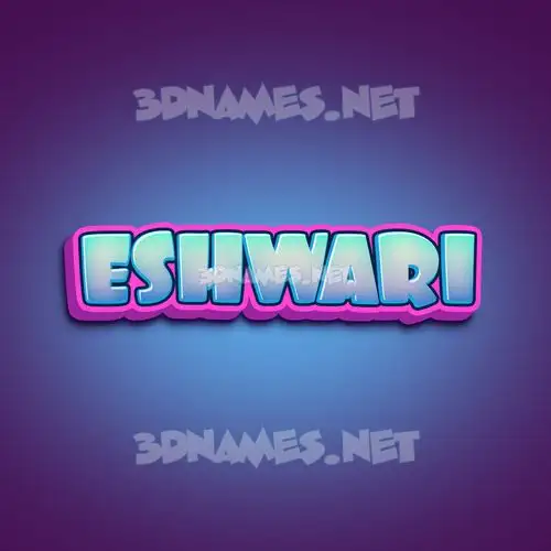 eshwari in Phat Purple style - 3D name wallpaper