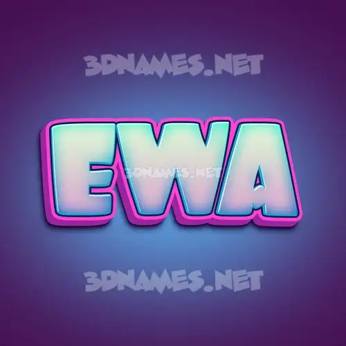 ewa in Phat Purple style - 3D name wallpaper