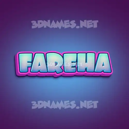 fareha in Phat Purple style - 3D name wallpaper fareha in Phat Purple style - 3D name wallpaper