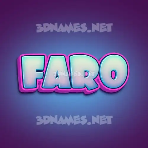 faro in Phat Purple style - 3D name wallpaper