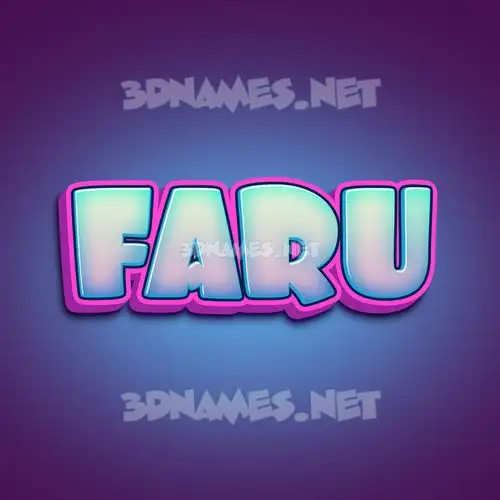faru in Phat Purple style - 3D name wallpaper faru in Phat Purple style - 3D name wallpaper