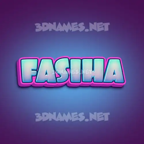 fasiha in Phat Purple style - 3D name wallpaper fasiha in Phat Purple style - 3D name wallpaper