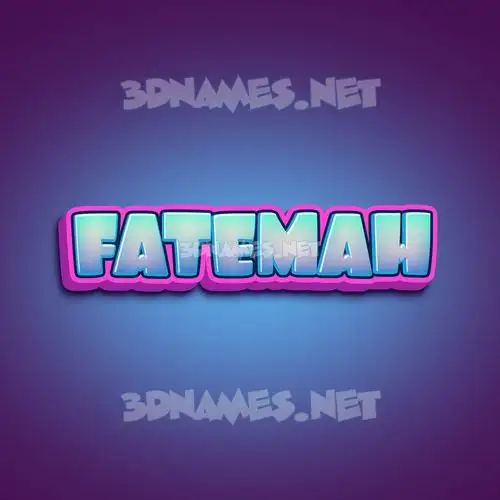 fatemah in Phat Purple style - 3D name wallpaper