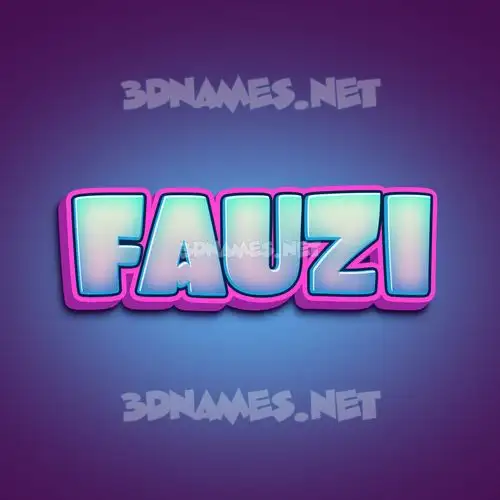 fauzi in Phat Purple style - 3D name wallpaper