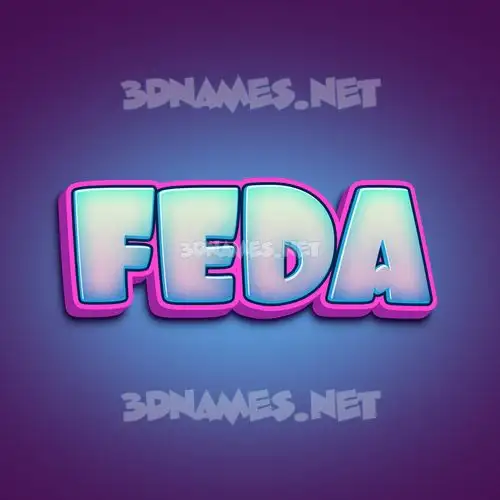 feda in Phat Purple style - 3D name wallpaper