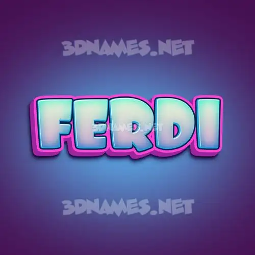 ferdi in Phat Purple style - 3D name wallpaper ferdi in Phat Purple style - 3D name wallpaper