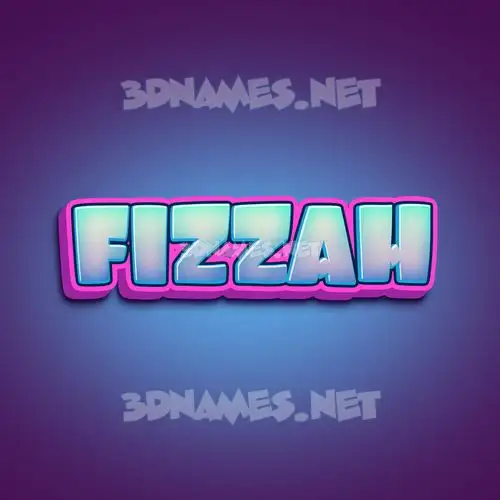 fizzah in Phat Purple style - 3D name wallpaper