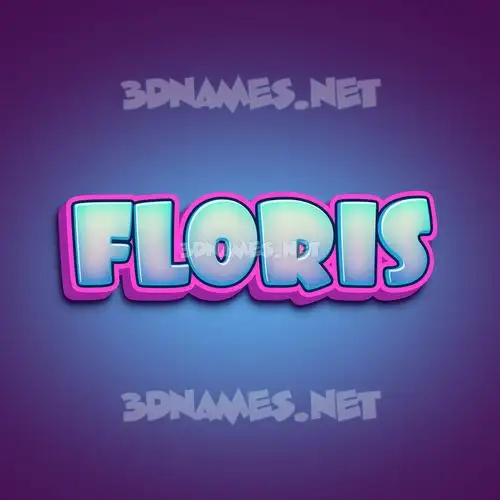 floris in Phat Purple style - 3D name wallpaper