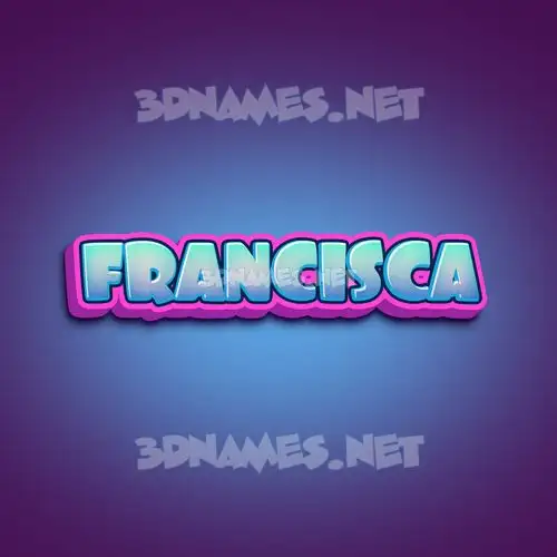 francisca in Phat Purple style - 3D name wallpaper