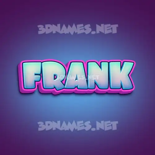 frank in Phat Purple style - 3D name wallpaper