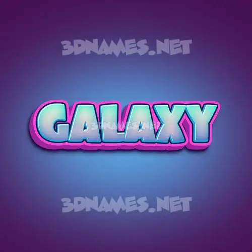 galaxy in Phat Purple style - 3D name wallpaper