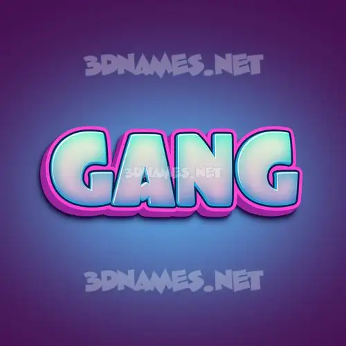 gang in Phat Purple style - 3D name wallpaper gang in Phat Purple style - 3D name wallpaper