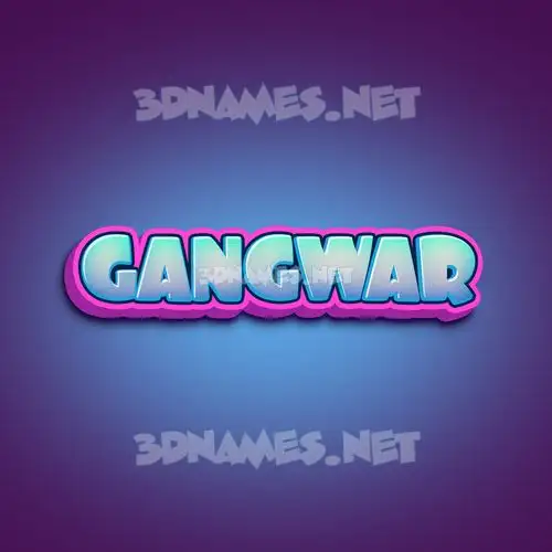 gangwar in Phat Purple style - 3D name wallpaper