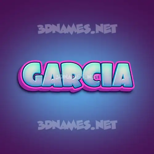 garcia in Phat Purple style - 3D name wallpaper