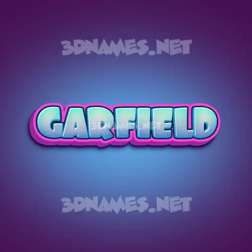 garfield in Phat Purple style - 3D name wallpaper