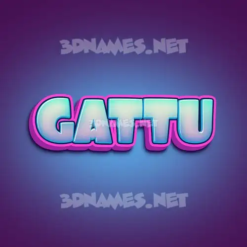 gattu in Phat Purple style - 3D name wallpaper