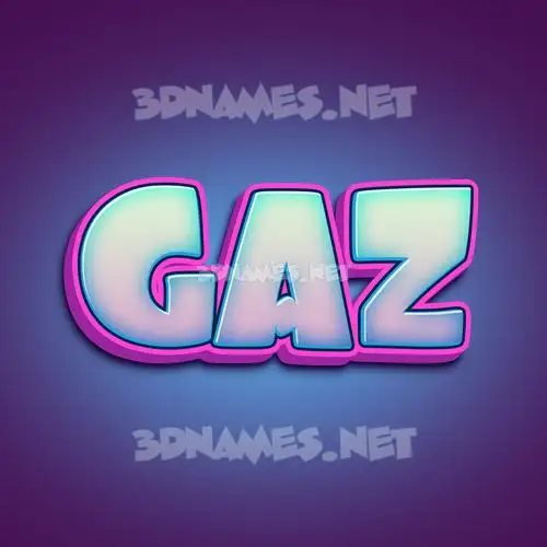 gaz in Phat Purple style - 3D name wallpaper gaz in Phat Purple style - 3D name wallpaper