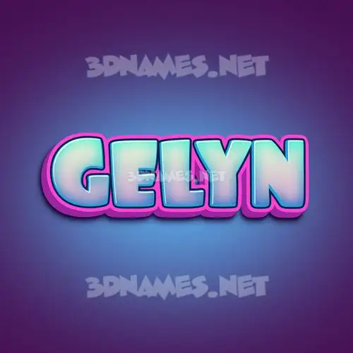gelyn in Phat Purple style - 3D name wallpaper