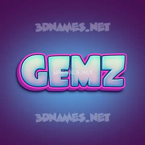 gemz in Phat Purple style - 3D name wallpaper gemz in Phat Purple style - 3D name wallpaper