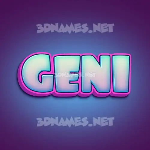 geni in Phat Purple style - 3D name wallpaper geni in Phat Purple style - 3D name wallpaper