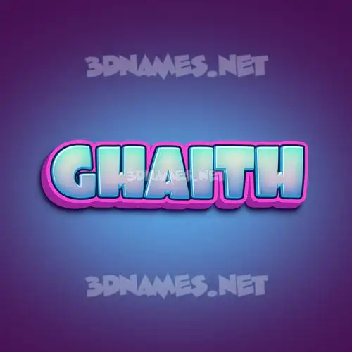 ghaith in Phat Purple style - 3D name wallpaper
