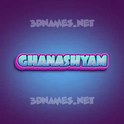ghanashyam in Phat Purple style - 3D name wallpaper ghanashyam in Phat Purple style - 3D name wallpaper