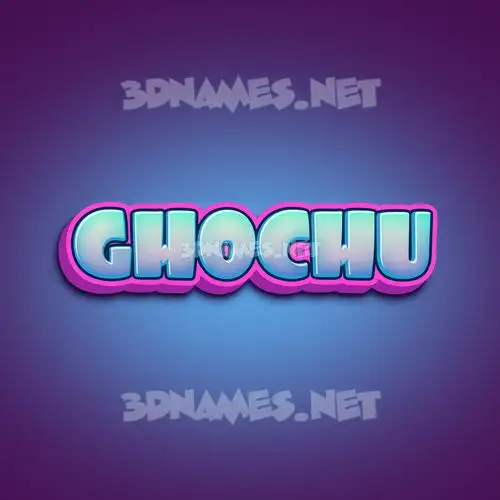 ghochu in Phat Purple style - 3D name wallpaper ghochu in Phat Purple style - 3D name wallpaper