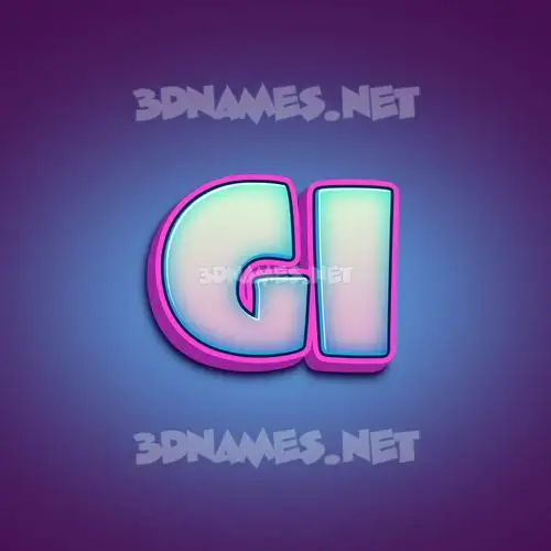 gi in Phat Purple style - 3D name wallpaper gi in Phat Purple style - 3D name wallpaper