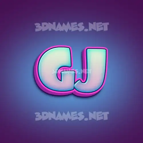 gj in Phat Purple style - 3D name wallpaper