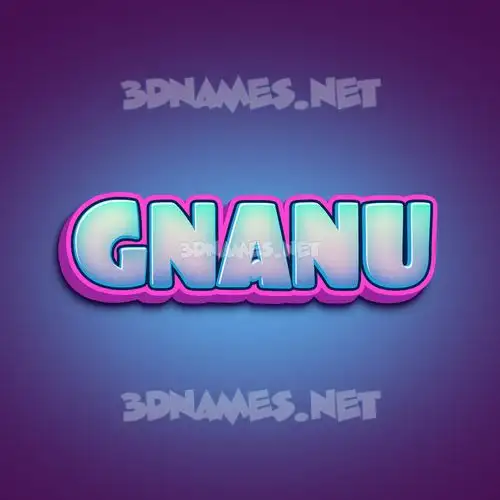 gnanu in Phat Purple style - 3D name wallpaper