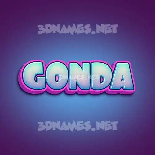 gonda in Phat Purple style - 3D name wallpaper gonda in Phat Purple style - 3D name wallpaper