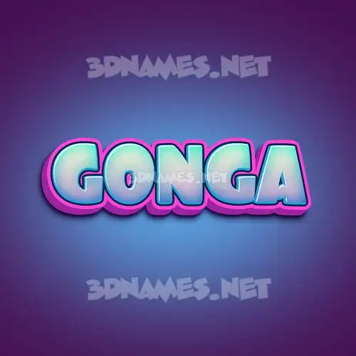 gonga in Phat Purple style - 3D name wallpaper gonga in Phat Purple style - 3D name wallpaper