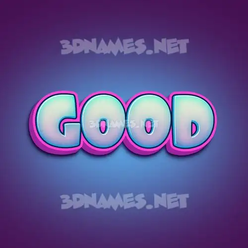 good in Phat Purple style - 3D name wallpaper