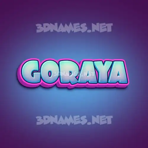 goraya in Phat Purple style - 3D name wallpaper