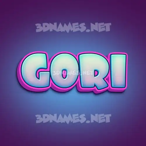 gori in Phat Purple style - 3D name wallpaper gori in Phat Purple style - 3D name wallpaper