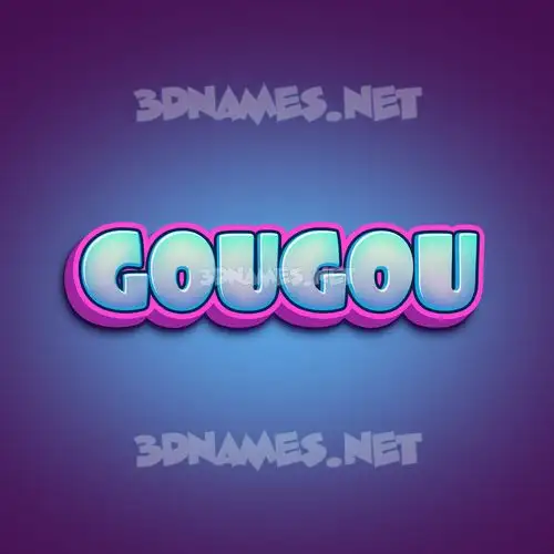 gougou in Phat Purple style - 3D name wallpaper gougou in Phat Purple style - 3D name wallpaper