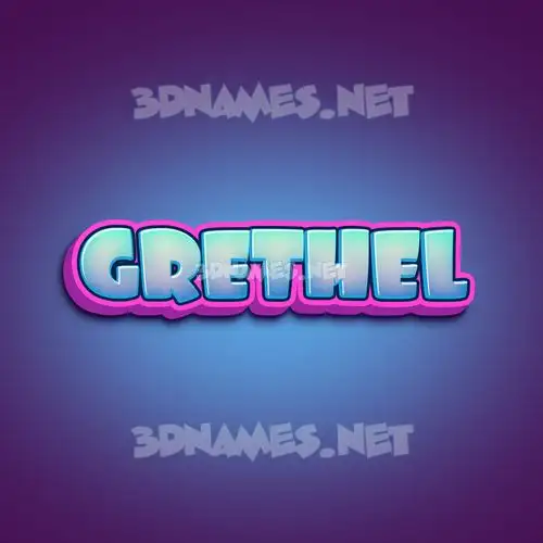 grethel in Phat Purple style - 3D name wallpaper