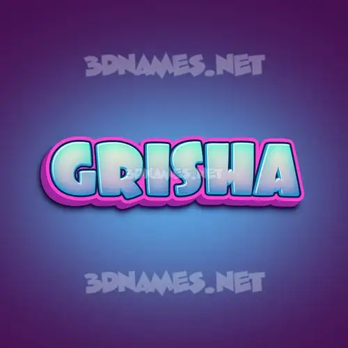 grisha in Phat Purple style - 3D name wallpaper