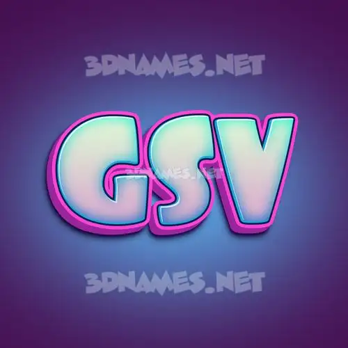 gsv in Phat Purple style - 3D name wallpaper gsv in Phat Purple style - 3D name wallpaper