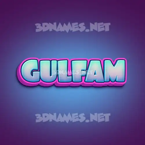 gulfam in Phat Purple style - 3D name wallpaper
