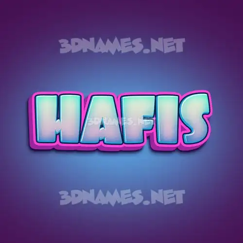 hafis in Phat Purple style - 3D name wallpaper