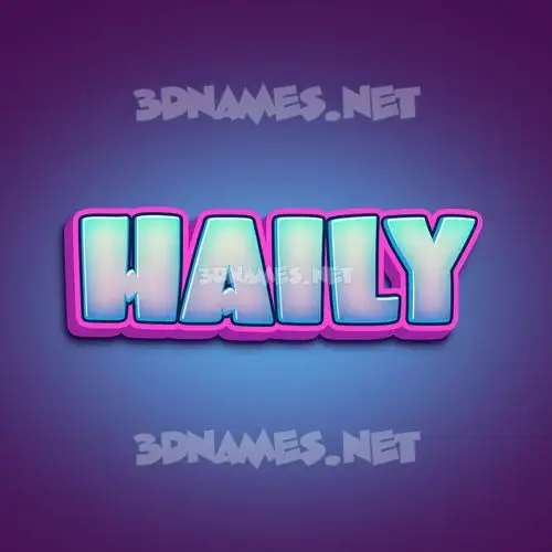 haily in Phat Purple style - 3D name wallpaper